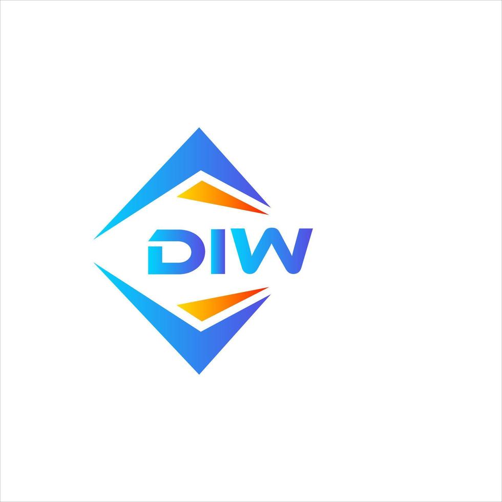 Diw abstraktes Technologie-Logo-Design auf weißem Hintergrund. diw kreative Initialen schreiben Logo-Konzept. vektor