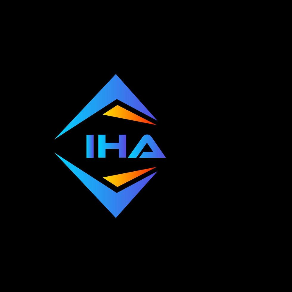 iha abstraktes Technologie-Logo-Design auf weißem Hintergrund. iha kreatives Initialen-Buchstaben-Logo-Konzept. vektor