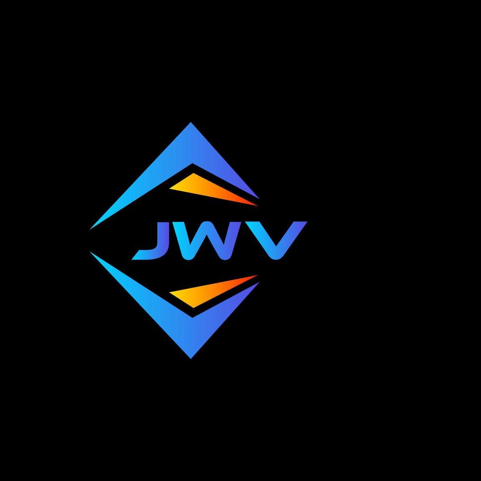 jwv abstraktes Technologie-Logo-Design auf schwarzem Hintergrund. jwv kreatives Initialen-Brief-Logo-Konzept. vektor