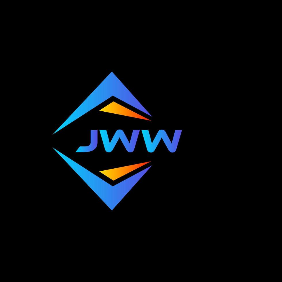 jww abstraktes Technologie-Logo-Design auf schwarzem Hintergrund. jww kreatives Initialen-Brief-Logo-Konzept. vektor