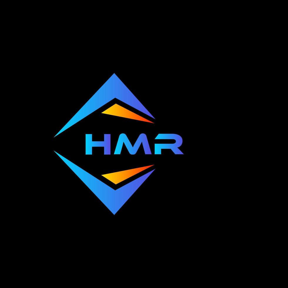 HMR abstraktes Technologie-Logo-Design auf schwarzem Hintergrund. hmr kreatives Initialen-Buchstaben-Logo-Konzept. vektor