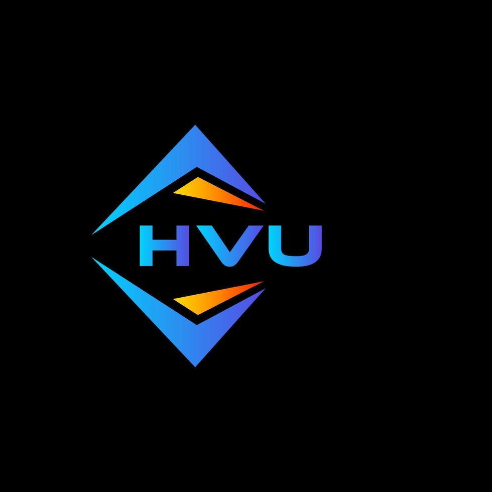 hvu abstrakt teknologi logotyp design på svart bakgrund. hvu kreativ initialer brev logotyp begrepp. vektor