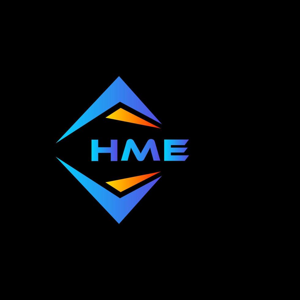 hme abstrakt teknologi logotyp design på svart bakgrund. hme kreativ initialer brev logotyp begrepp. vektor