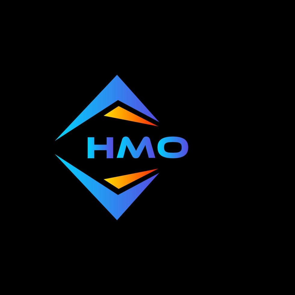 hmo abstraktes Technologie-Logo-Design auf schwarzem Hintergrund. hmo kreative Initialen schreiben Logo-Konzept. vektor