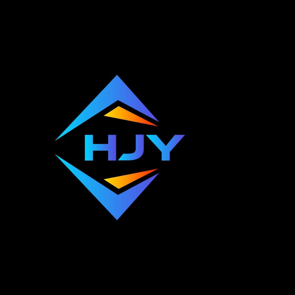 hjy abstraktes Technologie-Logo-Design auf schwarzem Hintergrund. hjy kreative Initialen schreiben Logo-Konzept. vektor