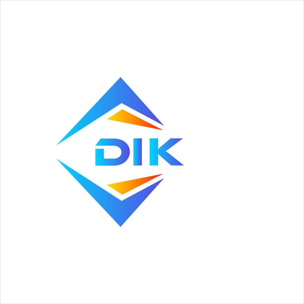 Dik abstraktes Technologie-Logo-Design auf weißem Hintergrund. dik kreative Initialen schreiben Logo-Konzept. vektor