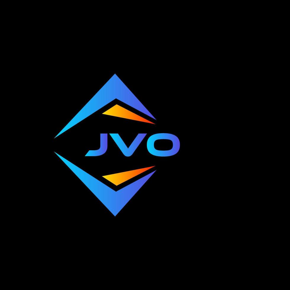 jvo abstraktes Technologie-Logo-Design auf schwarzem Hintergrund. jvo kreatives Initialen-Brief-Logo-Konzept. vektor