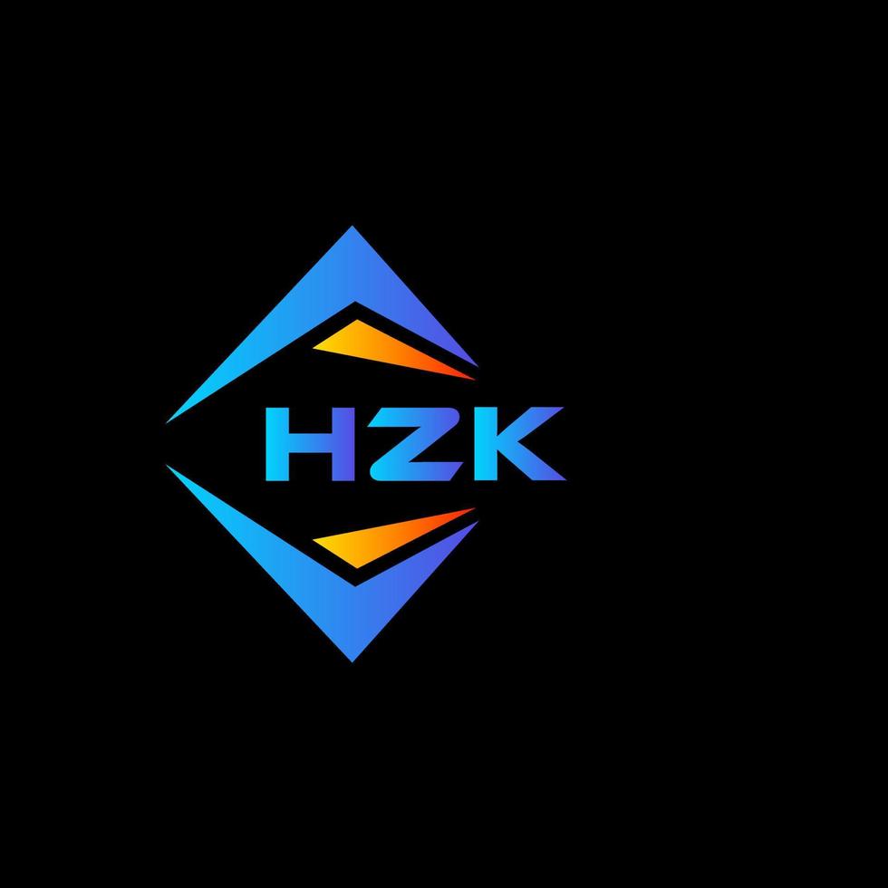 hzk abstrakt teknologi logotyp design på svart bakgrund. hzk kreativ initialer brev logotyp begrepp. vektor