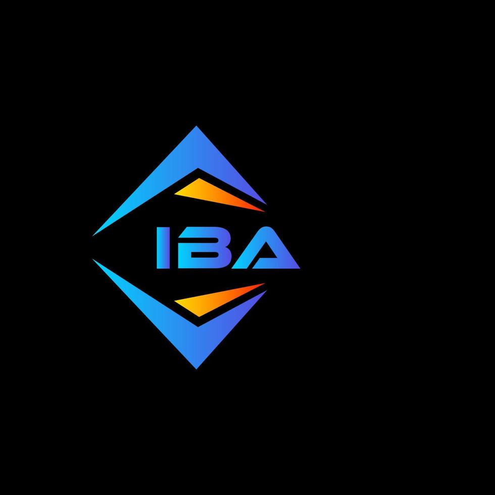 iba abstraktes Technologie-Logo-Design auf schwarzem Hintergrund. iba kreatives Initialen-Buchstaben-Logo-Konzept. vektor