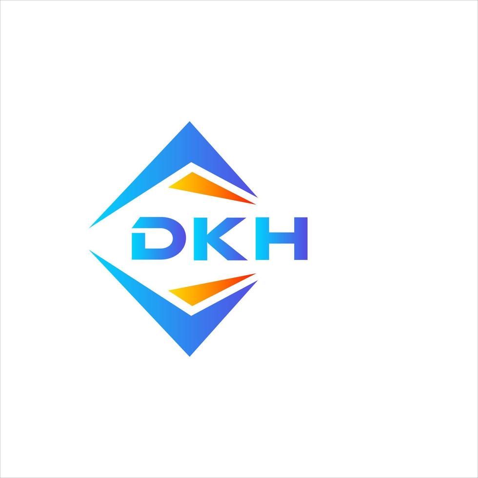 dkh abstraktes Technologie-Logo-Design auf weißem Hintergrund. dkh kreative Initialen schreiben Logo-Konzept. vektor