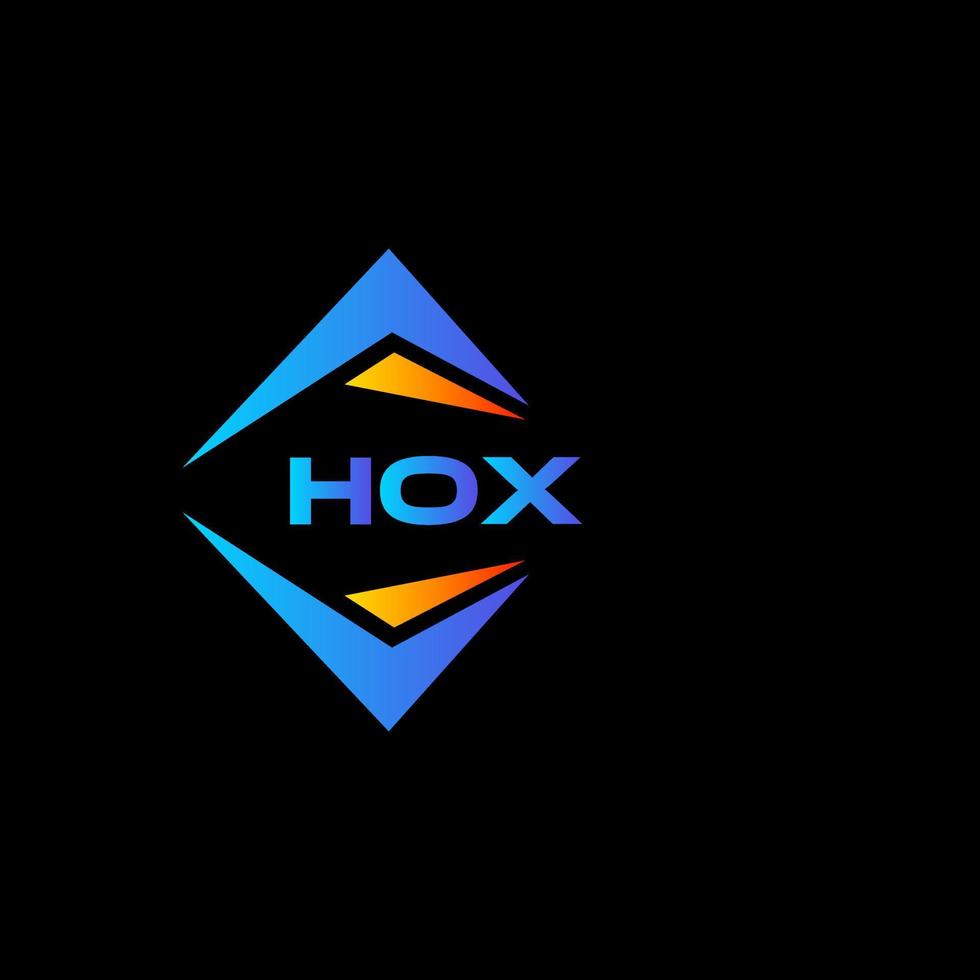 hox abstrakt teknologi logotyp design på svart bakgrund. hox kreativ initialer brev logotyp begrepp. vektor