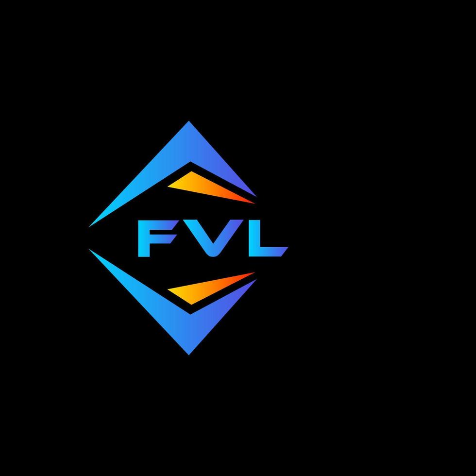 fvl abstraktes Technologie-Logo-Design auf schwarzem Hintergrund. fvl kreative Initialen schreiben Logo-Konzept. vektor