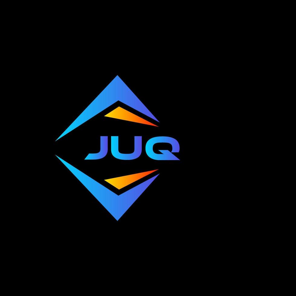 Juq abstraktes Technologie-Logo-Design auf schwarzem Hintergrund. juq kreative Initialen schreiben Logo-Konzept. vektor