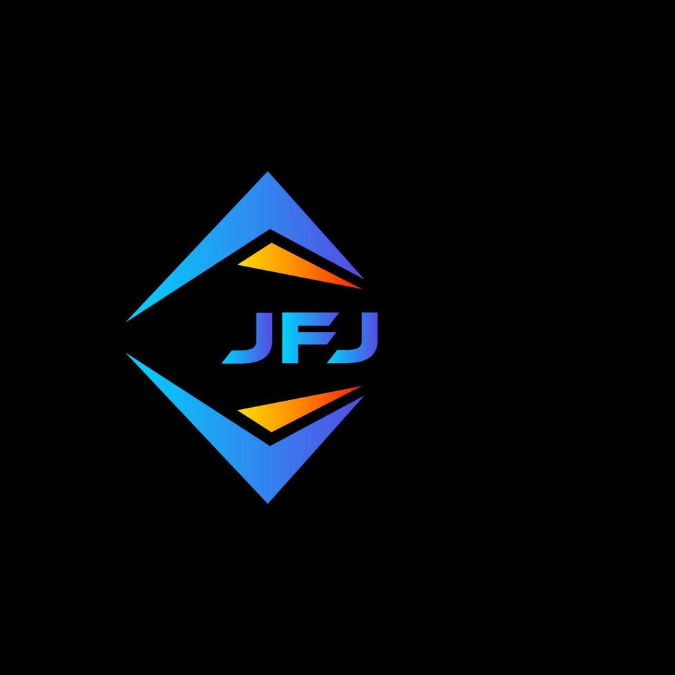 jfj abstraktes Technologie-Logo-Design auf schwarzem Hintergrund. jfj kreative Initialen schreiben Logo-Konzept. vektor