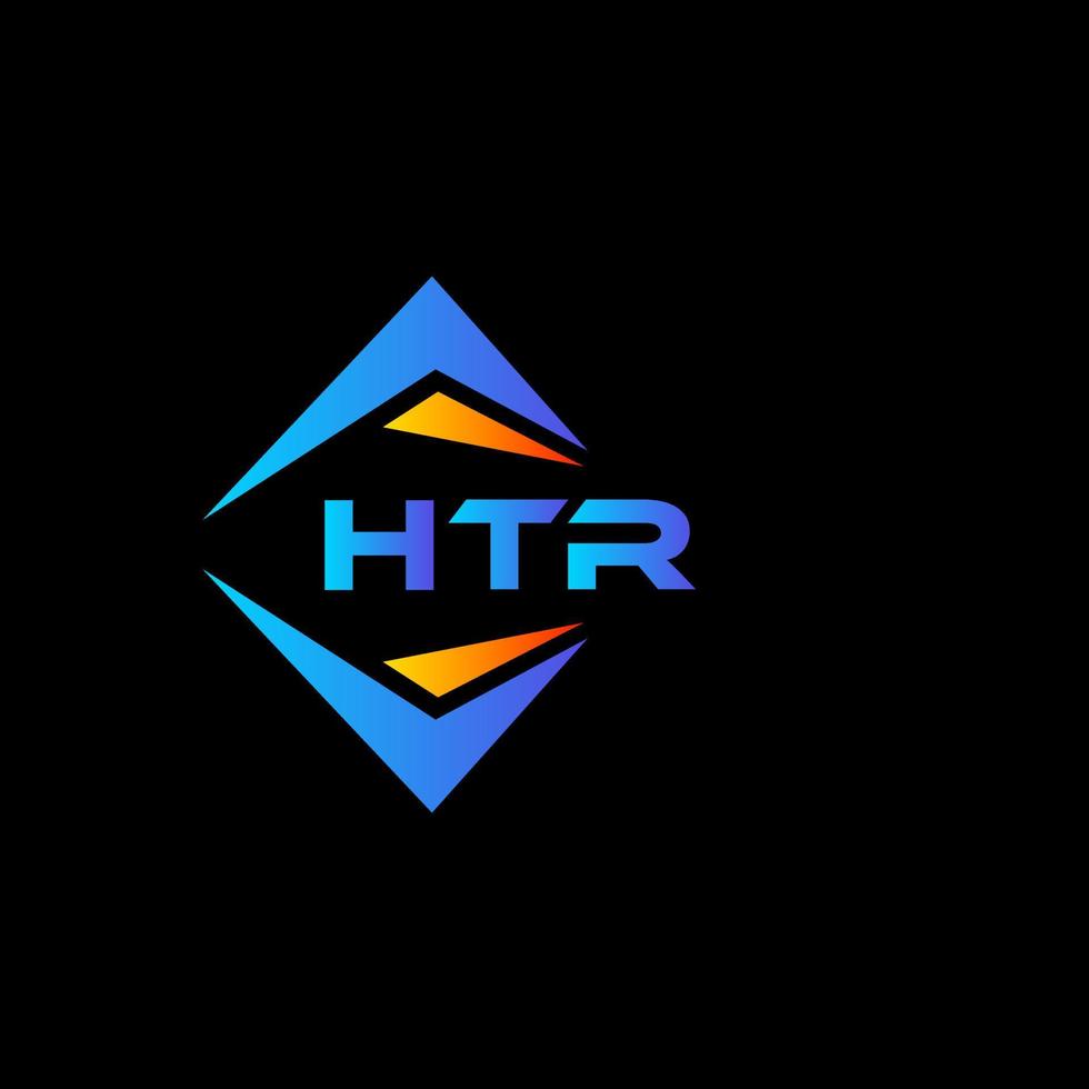 htr abstrakt teknologi logotyp design på svart bakgrund. htr kreativ initialer brev logotyp begrepp. vektor