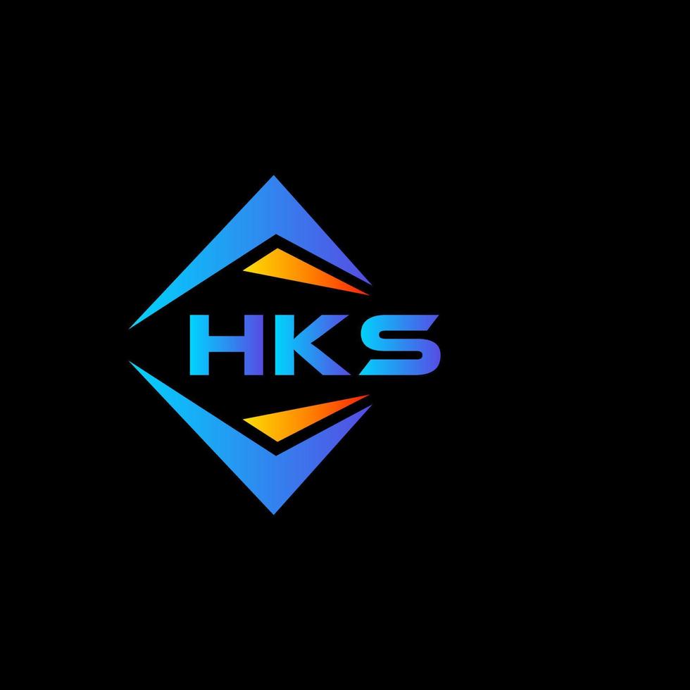 hks abstrakt teknologi logotyp design på svart bakgrund. hks kreativ initialer brev logotyp begrepp. vektor