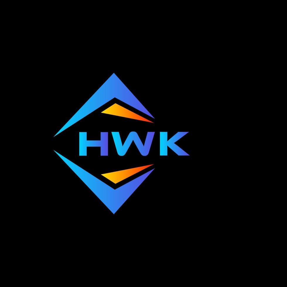 hwk abstrakt teknologi logotyp design på svart bakgrund. hwk kreativ initialer brev logotyp begrepp. vektor