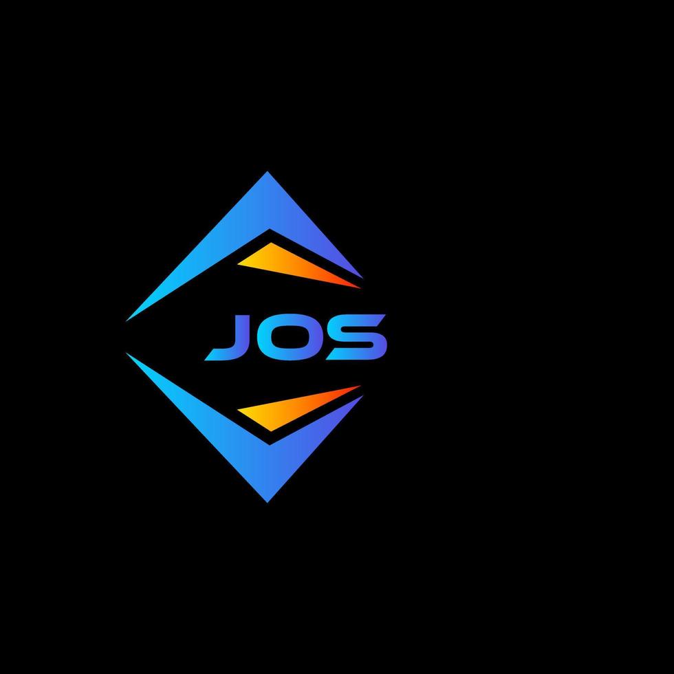 Jos abstraktes Technologie-Logo-Design auf schwarzem Hintergrund. jos kreative Initialen schreiben Logo-Konzept. vektor