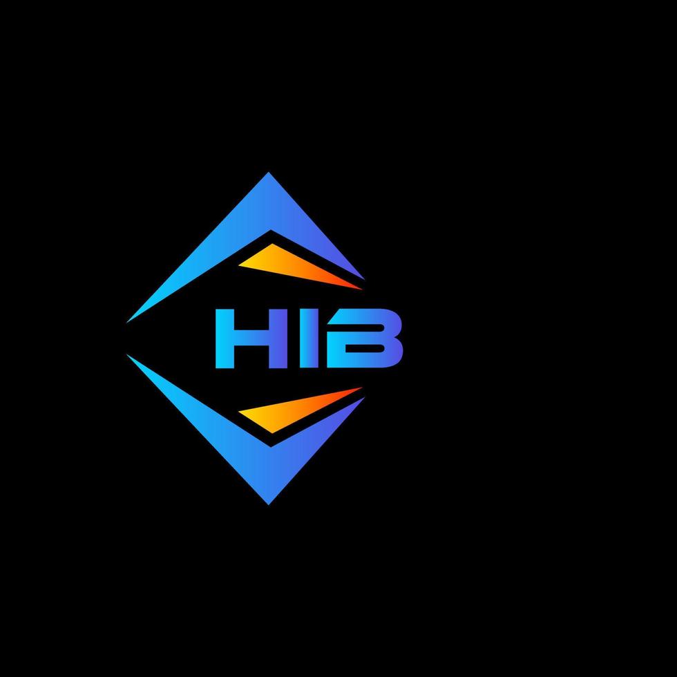 hib abstrakt teknologi logotyp design på svart bakgrund. hib kreativ initialer brev logotyp begrepp. vektor