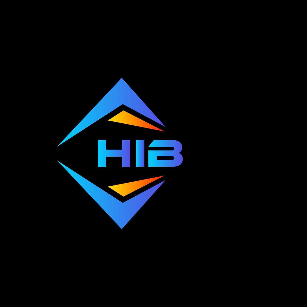 Hib abstraktes Technologie-Logo-Design auf schwarzem Hintergrund. hib kreative Initialen schreiben Logo-Konzept. vektor