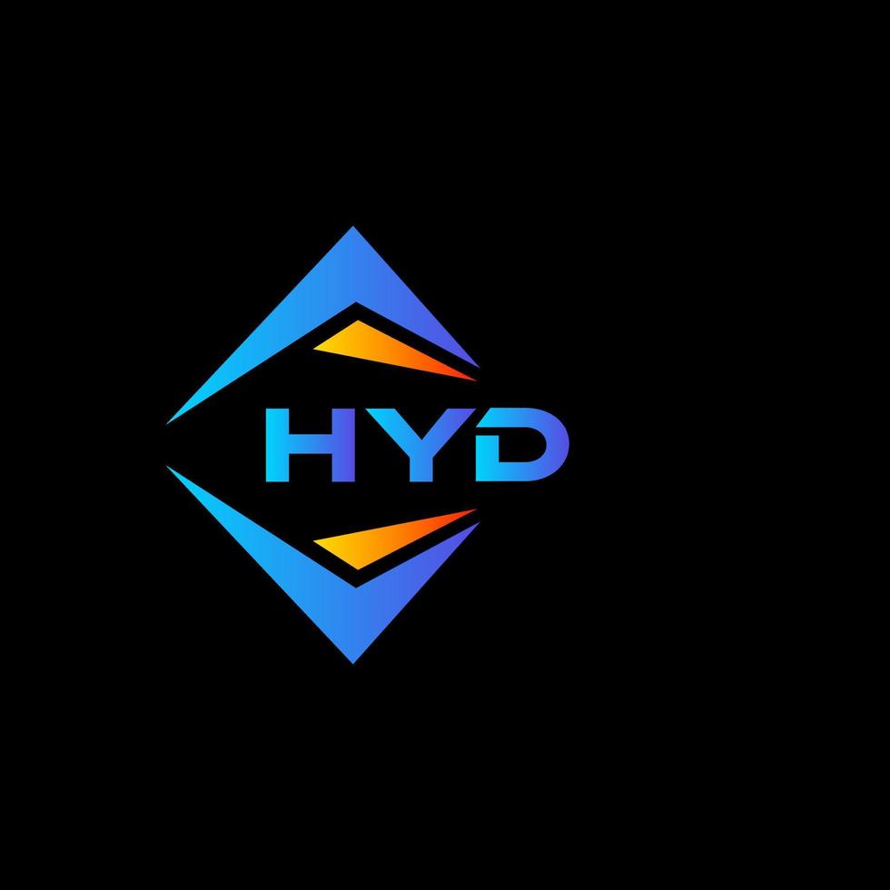 Hyd abstraktes Technologie-Logo-Design auf schwarzem Hintergrund. hyd kreatives Initialen-Buchstaben-Logo-Konzept. vektor