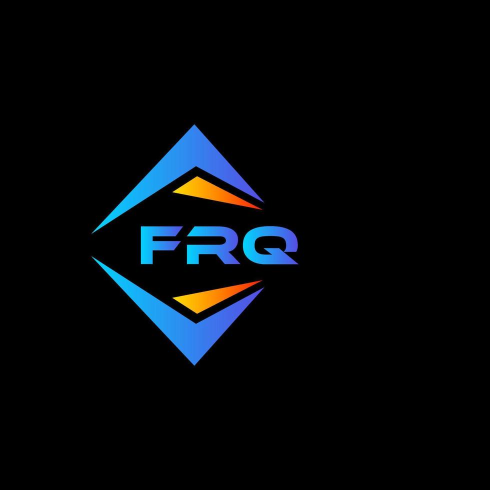 frq abstraktes Technologie-Logo-Design auf schwarzem Hintergrund. frq kreative Initialen schreiben Logo-Konzept. vektor