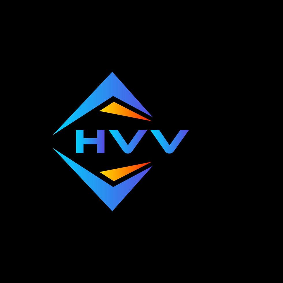 hvv abstraktes Technologie-Logo-Design auf schwarzem Hintergrund. hv kreatives Initialen-Buchstaben-Logo-Konzept. vektor