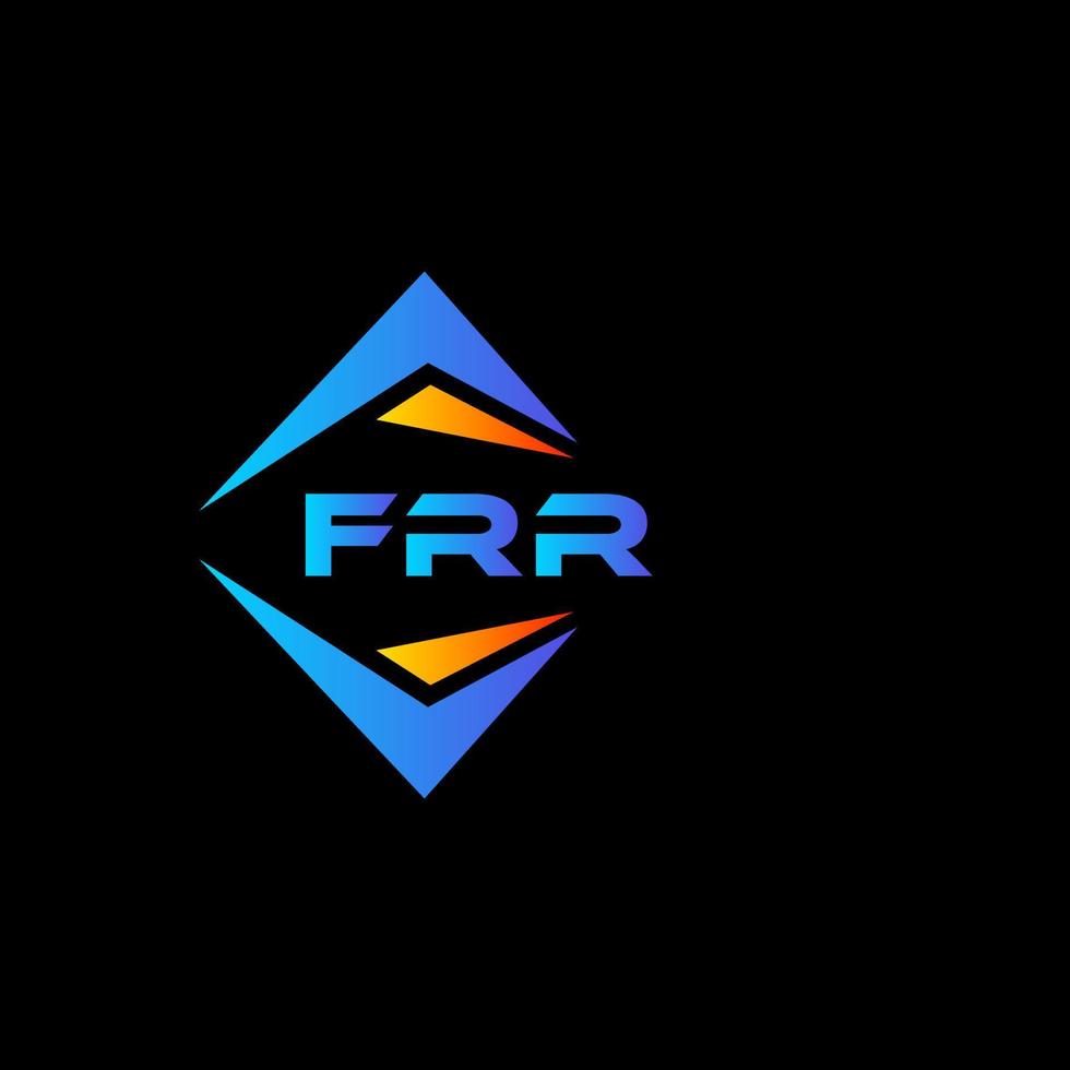 frr abstraktes Technologie-Logo-Design auf schwarzem Hintergrund. frr kreative Initialen schreiben Logo-Konzept. vektor