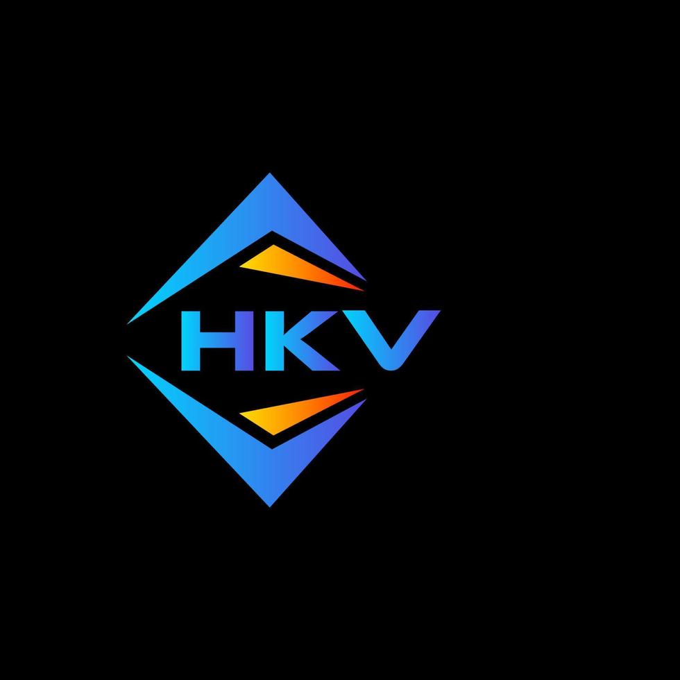 hkv abstrakt teknologi logotyp design på svart bakgrund. hkv kreativ initialer brev logotyp begrepp. vektor