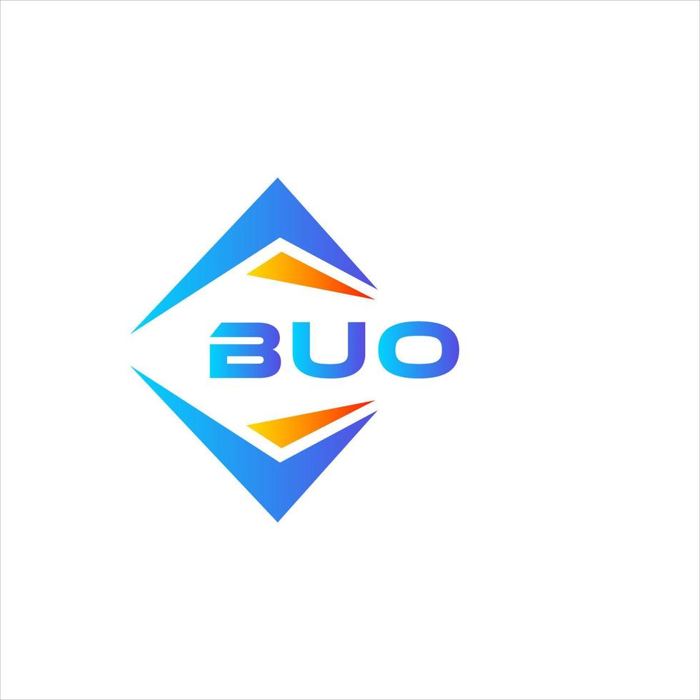 Buo abstraktes Technologie-Logo-Design auf weißem Hintergrund. Buo kreatives Initialen-Buchstaben-Logo-Konzept. vektor