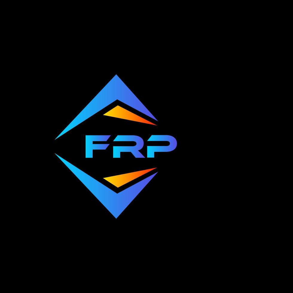 frp abstraktes Technologie-Logo-Design auf schwarzem Hintergrund. frp kreative Initialen schreiben Logo-Konzept. vektor