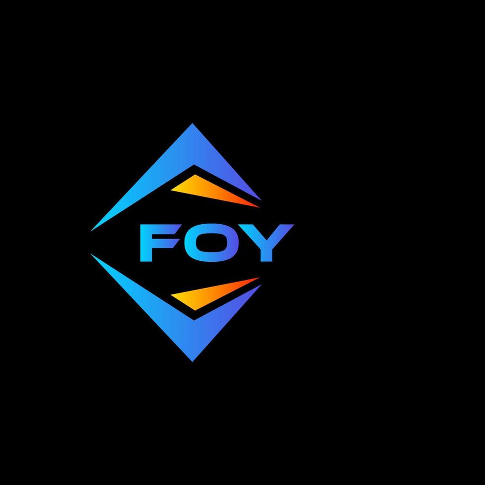 Foy abstraktes Technologie-Logo-Design auf schwarzem Hintergrund. foy kreative Initialen schreiben Logo-Konzept. vektor