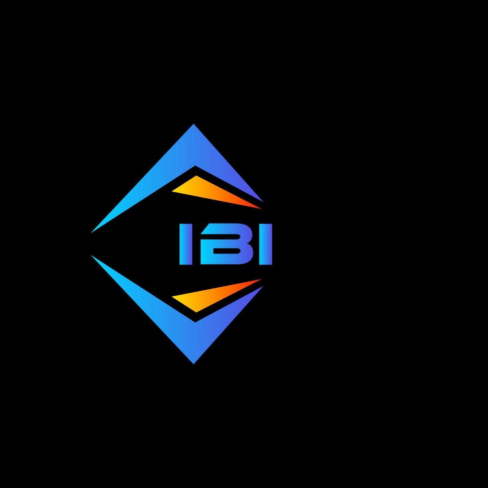 ibi abstraktes Technologie-Logo-Design auf schwarzem Hintergrund. ibi kreative Initialen schreiben Logo-Konzept. vektor