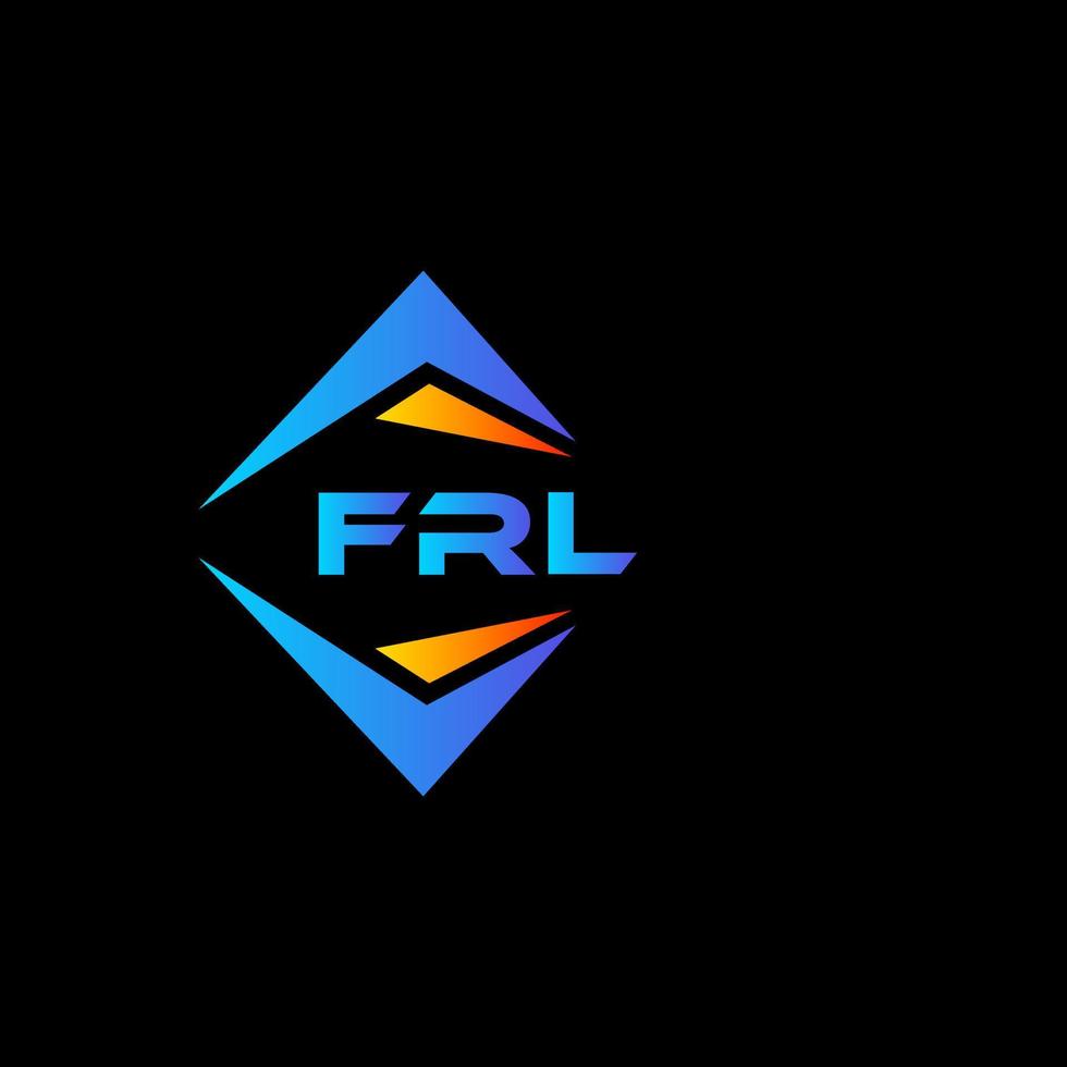 frl abstraktes Technologie-Logo-Design auf schwarzem Hintergrund. frl kreatives Initialen-Buchstaben-Logo-Konzept. vektor