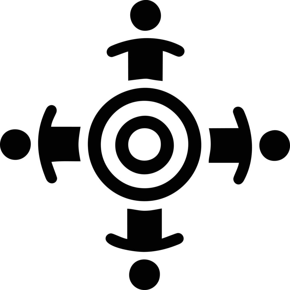 Ziel-Fokus-Symbol-Symbol-Vektorbild, Illustration des Erfolgsziel-Symbol-Konzepts vektor