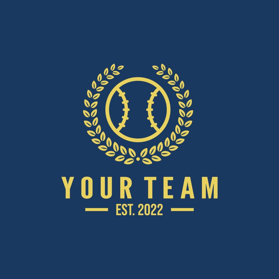 baseball team emblem logotyp design vektor illustration