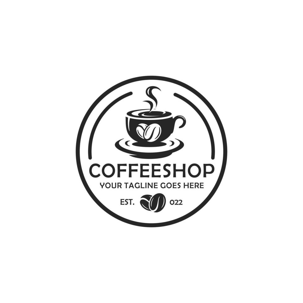 Café-Logo-Design-Vektor vektor