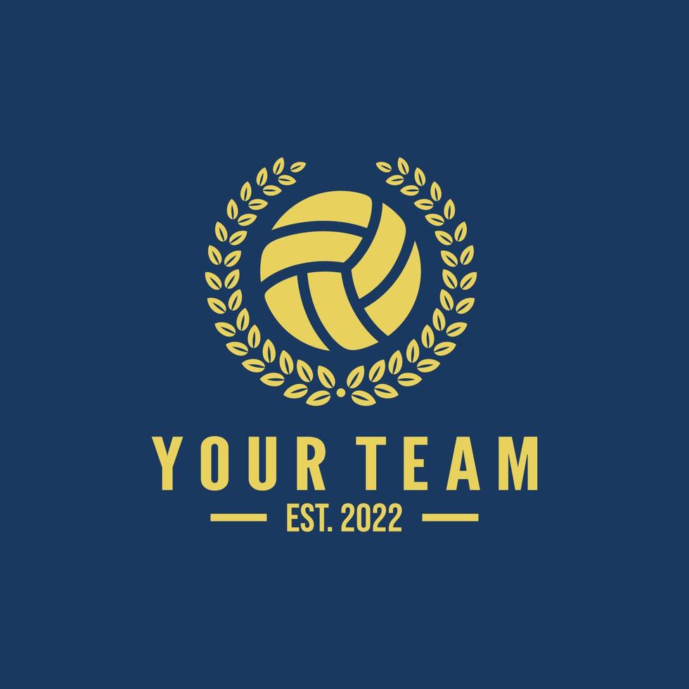 Volleyball-Team-Emblem-Logo-Design-Vektor-Illustration vektor