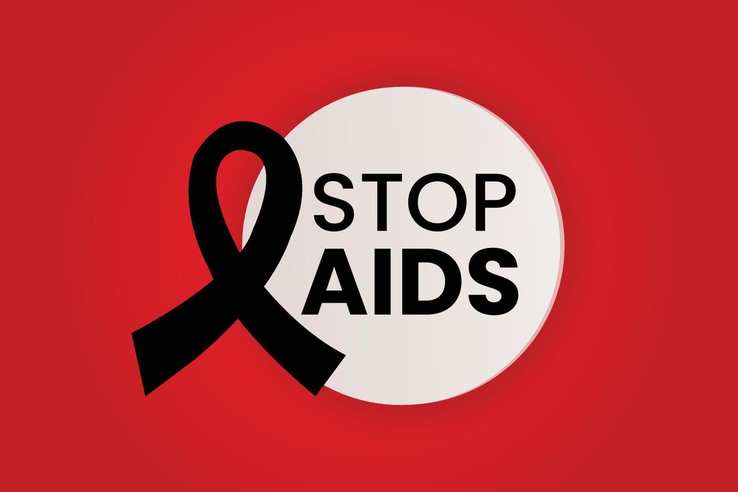 Stop-Aids-Banner-Design mit Social Media. vektor