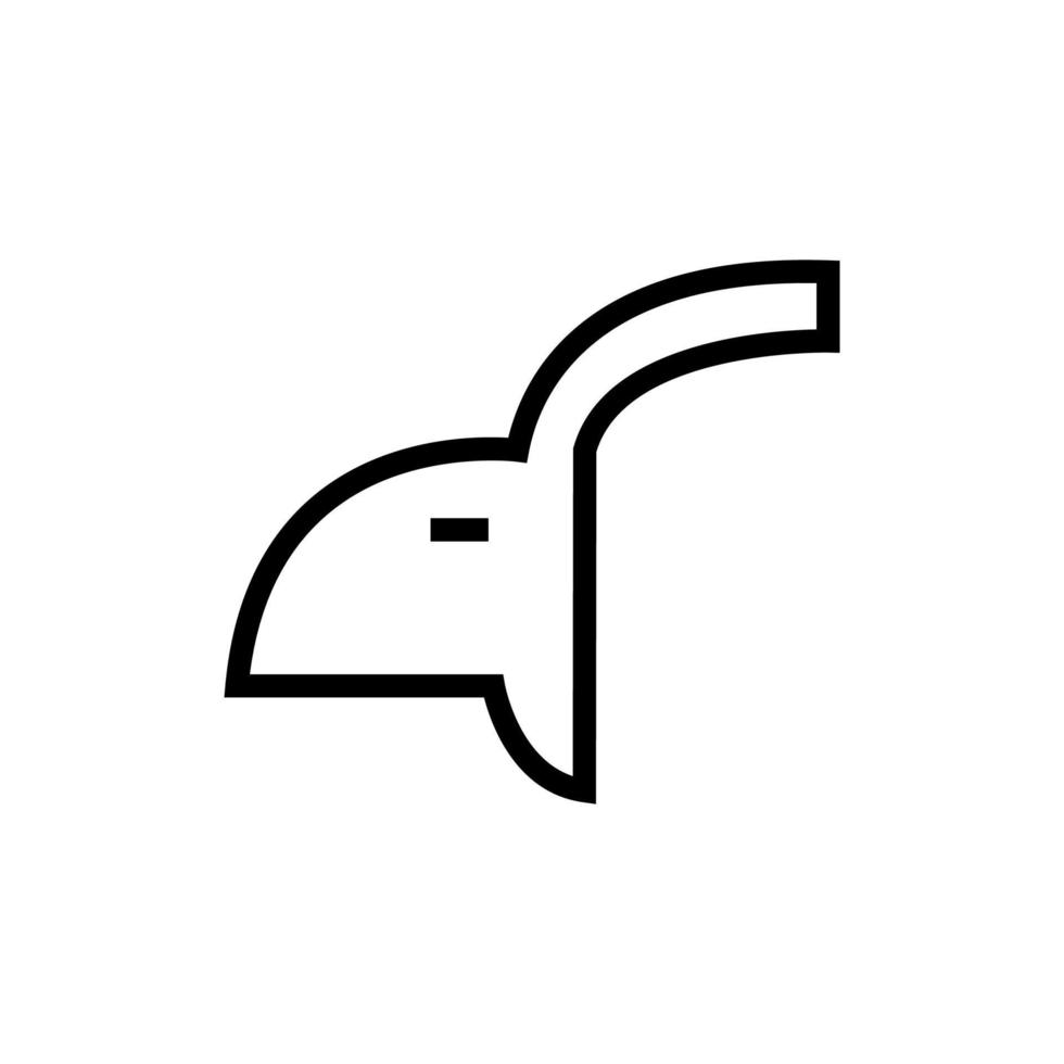 Ziegenkopf-Symbol im Linienkunststil für Druck und Design. Vektor-Illustration. vektor