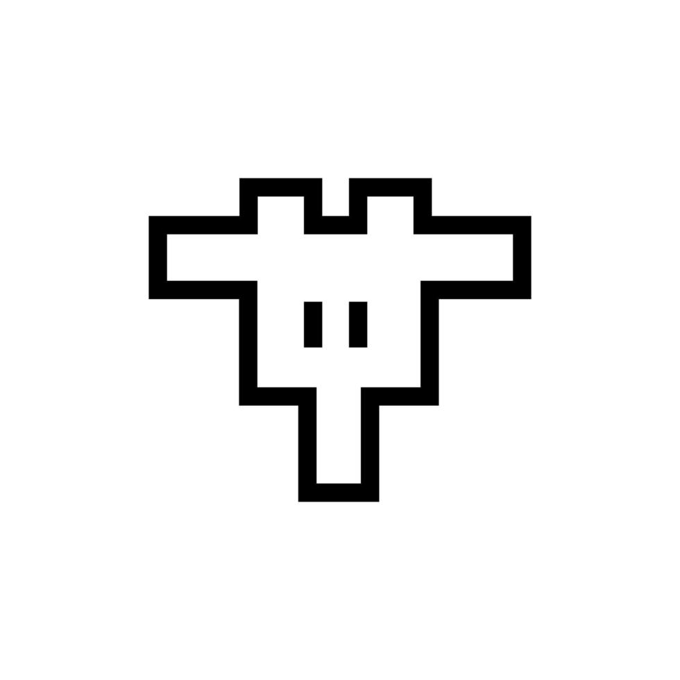 Giraffenkopf-Symbol im Linienkunststil für Druck und Design. Vektorillustration. vektor