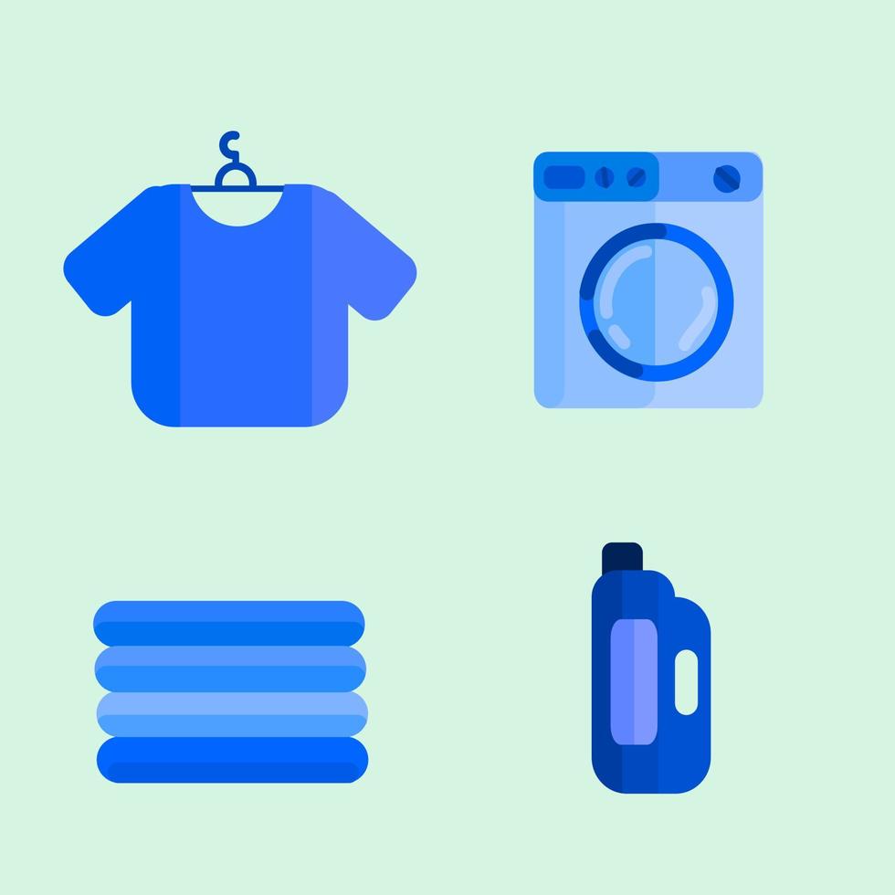 Wäscherei. Waschausrüstung. Waschmaschine-Symbol. Waschmittel vektor