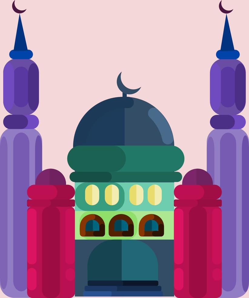 Moschee. muslimischer gottesdienst. Moschee-Symbol vektor