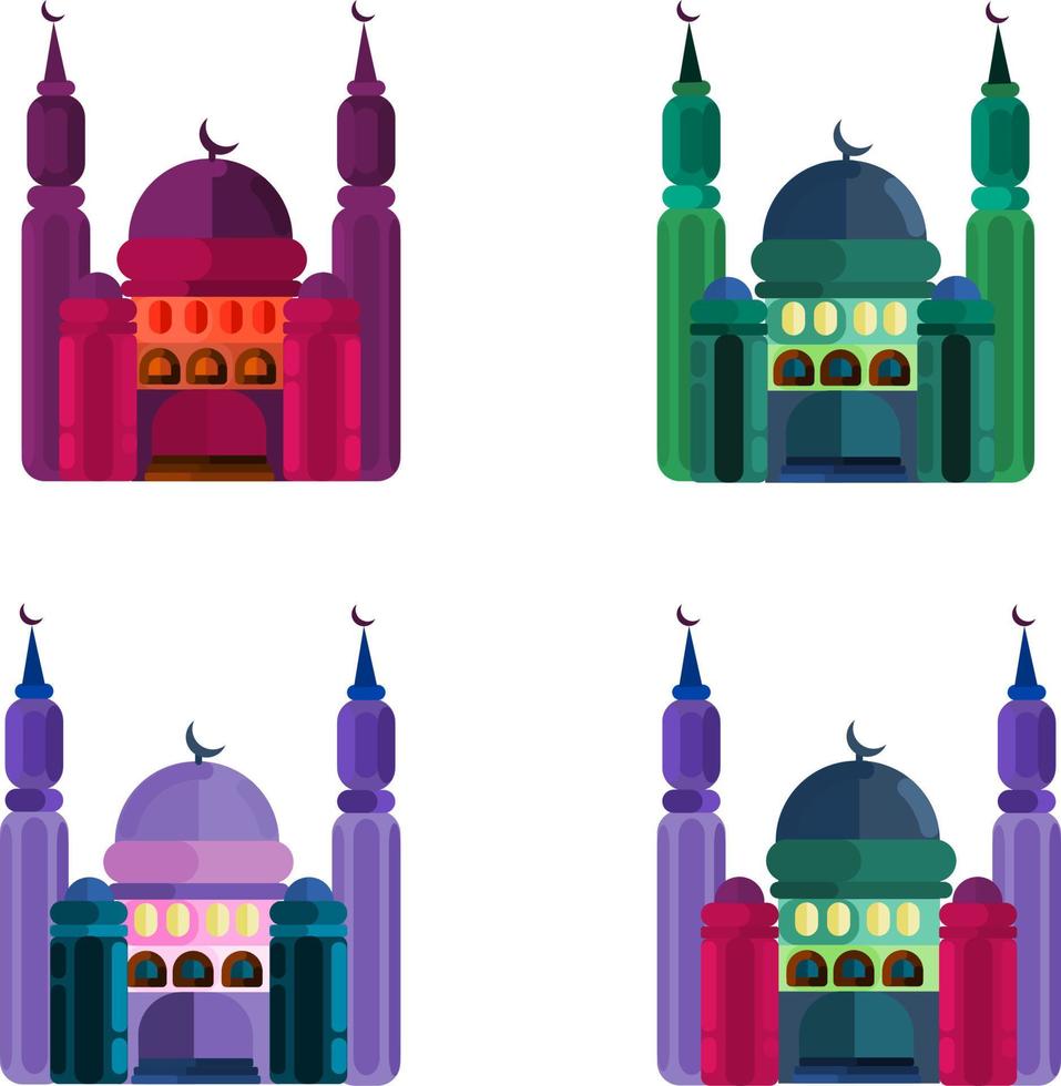 moskén. muslim plats av dyrkan. moské ikon vektor
