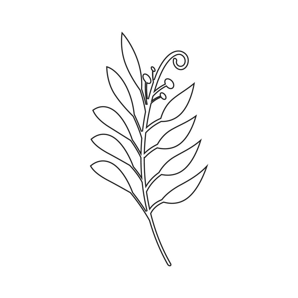 grön löv botanisk logotyp vektor och symbol design