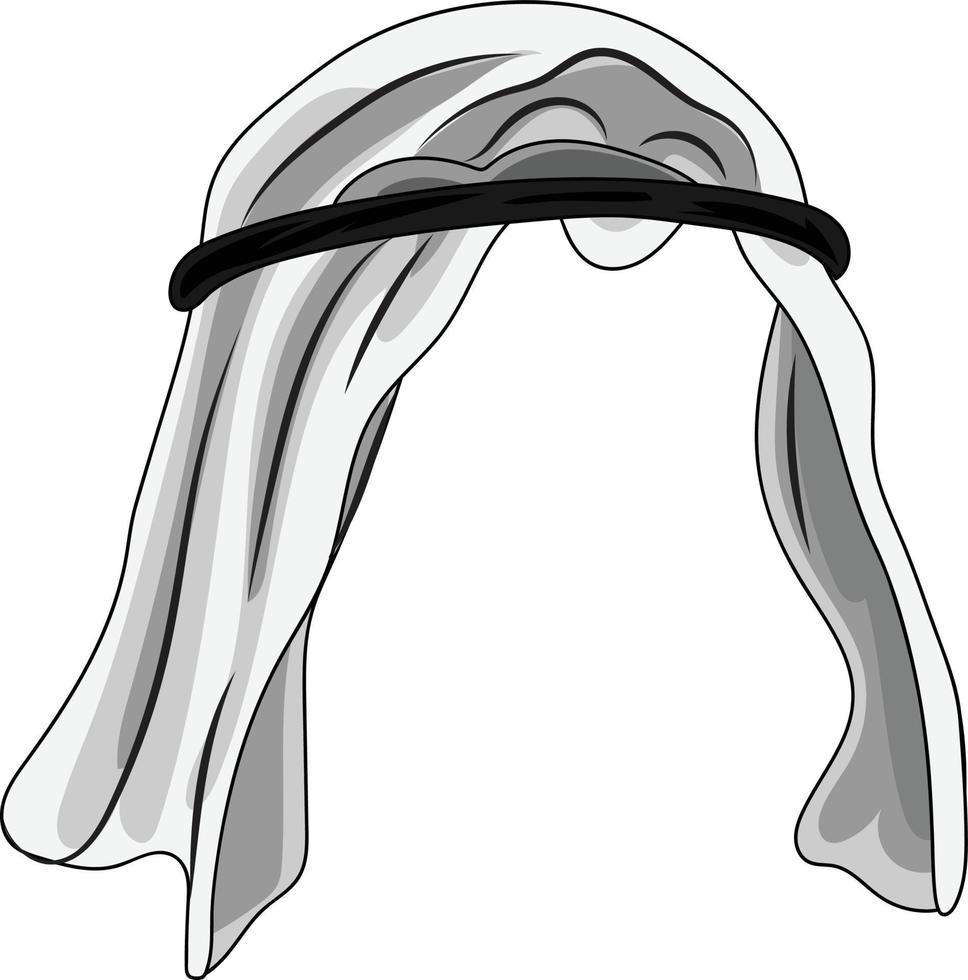 arab huvud scarf för nft karaktär. Tillbehör, egenskaper, och tillgångar. nftsamling. vektor