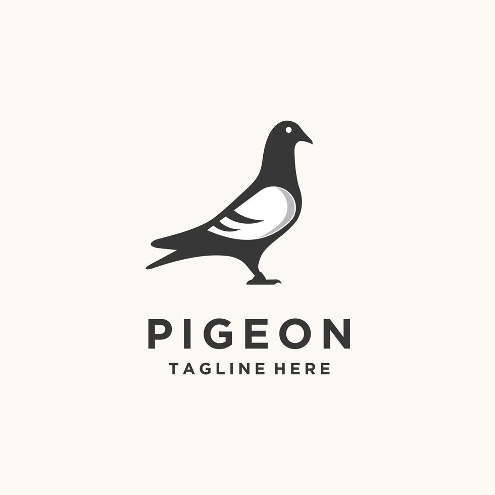 Taube Vogel Logo Design Illustration Vektor