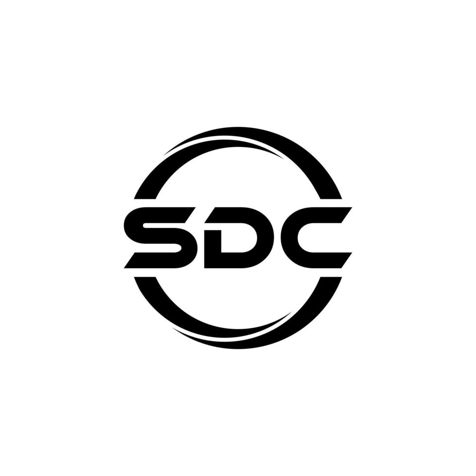 sdc-Brief-Logo-Design in Abbildung. Vektorlogo, Kalligrafie-Designs für Logo, Poster, Einladung usw. vektor
