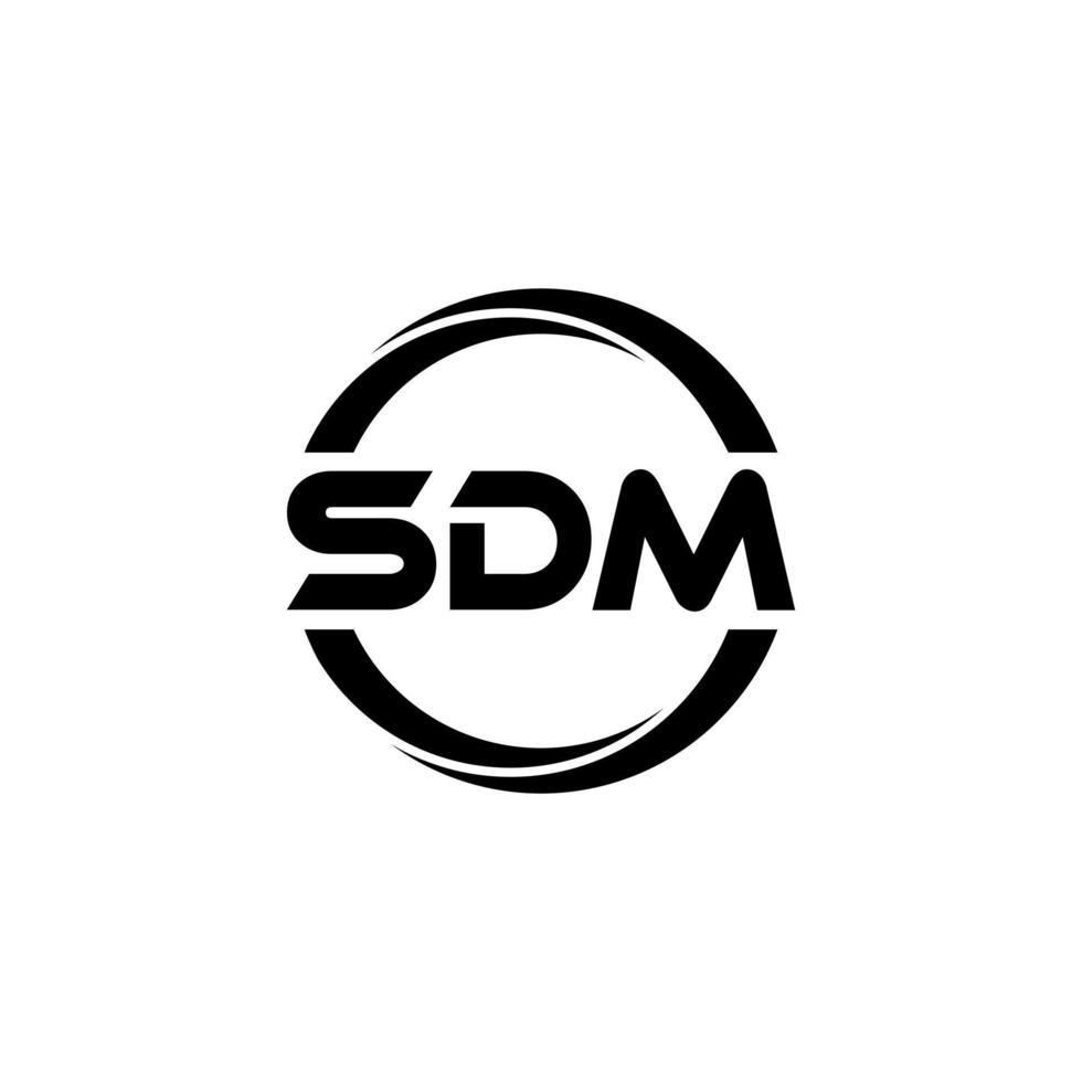 sdm-Brief-Logo-Design in Abbildung. Vektorlogo, Kalligrafie-Designs für Logo, Poster, Einladung usw. vektor