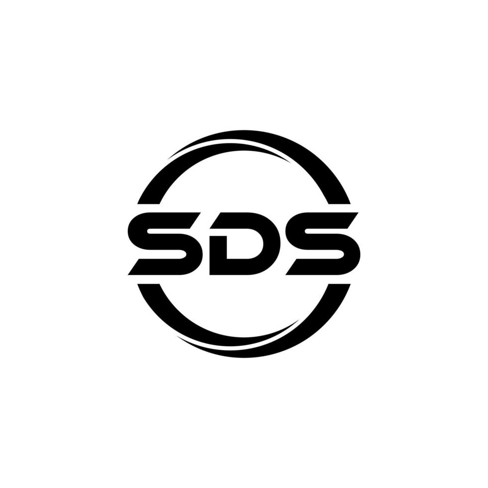 sds brev logotyp design i illustration. vektor logotyp, kalligrafi mönster för logotyp, affisch, inbjudan, etc.